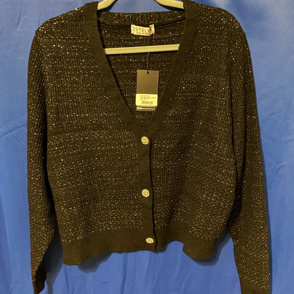 Estel Black Women's Cardigan Sweater